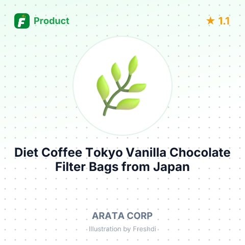 Diet Coffee Tokyo Vanilla Chocolate Filter Bags – summary card, no photo uploaded yet