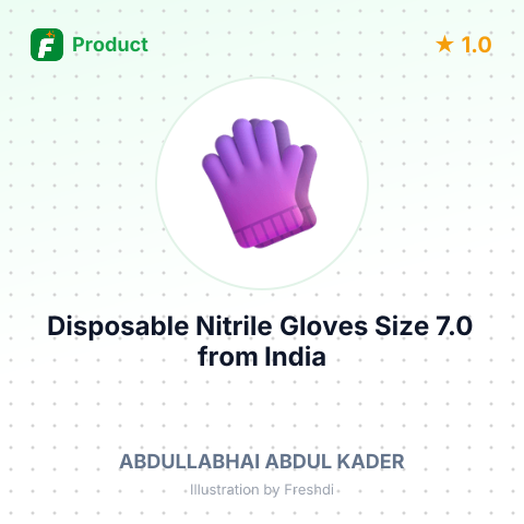 Disposable Nitrile Gloves Size 7.0 – summary card, no photo uploaded yet