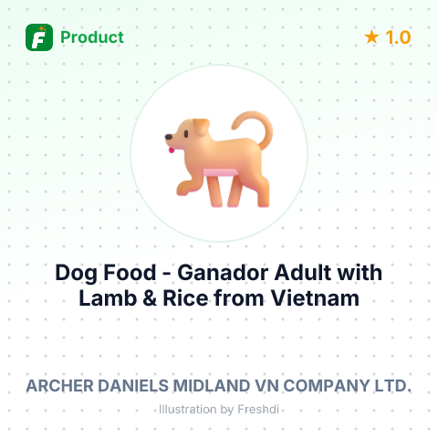 Dog Food - Ganador Adult with Lamb & Rice – summary card, no photo uploaded yet