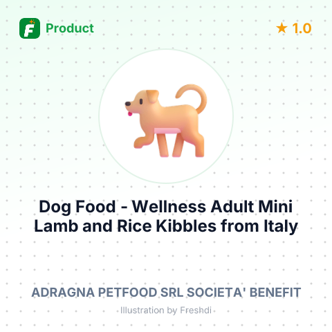 Dog Food - Wellness Adult Mini Lamb and Rice Kibbles – summary card, no photo uploaded yet