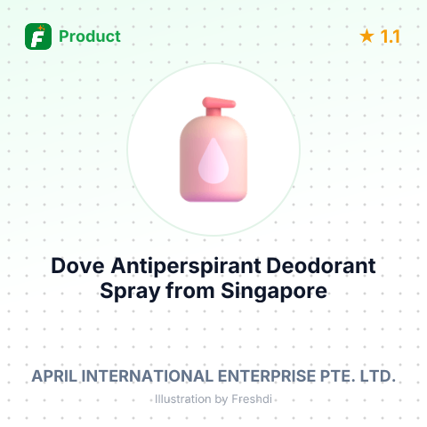 Dove Antiperspirant Deodorant Spray – summary card, no photo uploaded yet