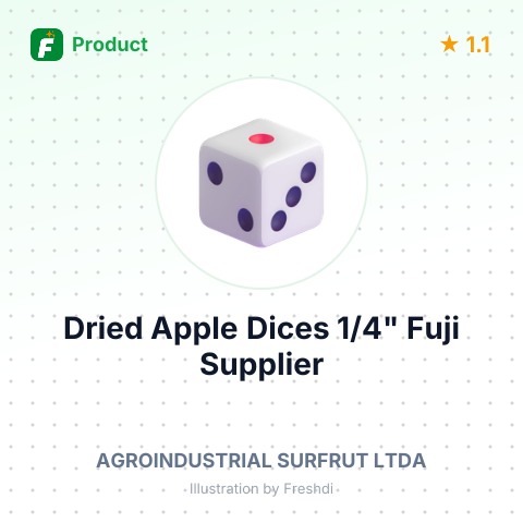 Dried Apple Dices 1/4", Fuji – summary card, no photo uploaded yet