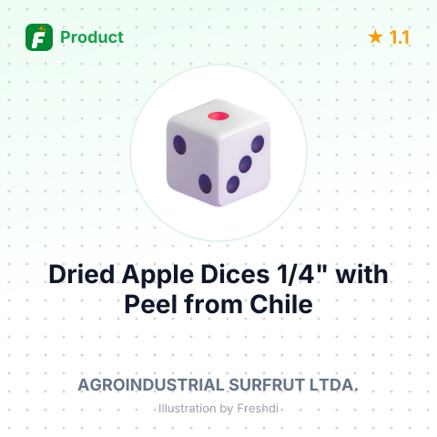 Dried Apple Dices 1/4" with Peel – summary card, no photo uploaded yet