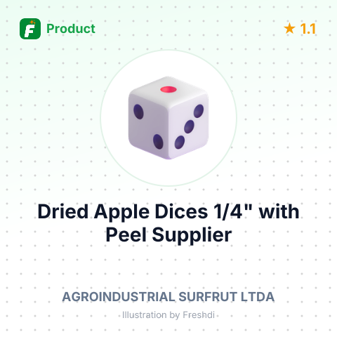 Dried Apple Dices 1/4" with Peel – summary card, no photo uploaded yet