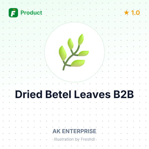 Dried Betel Leaves – product summary card, no photo uploaded yet