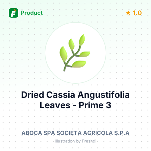 Dried Cassia Angustifolia Leaves - Prime 3 – summary card, no photo uploaded yet