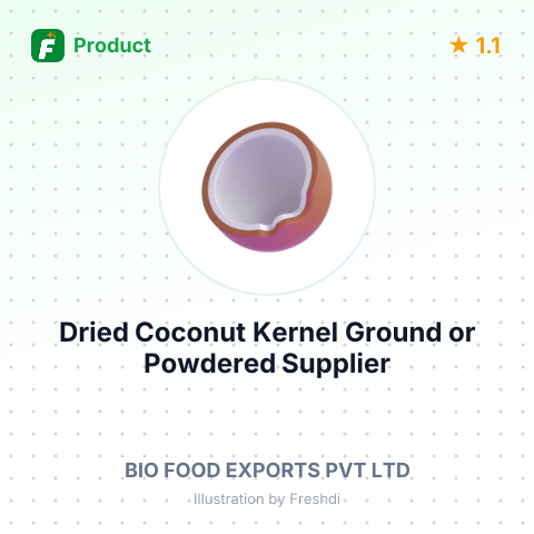 Dried Coconut Kernel, Ground or Powdered – summary card, no photo uploaded yet