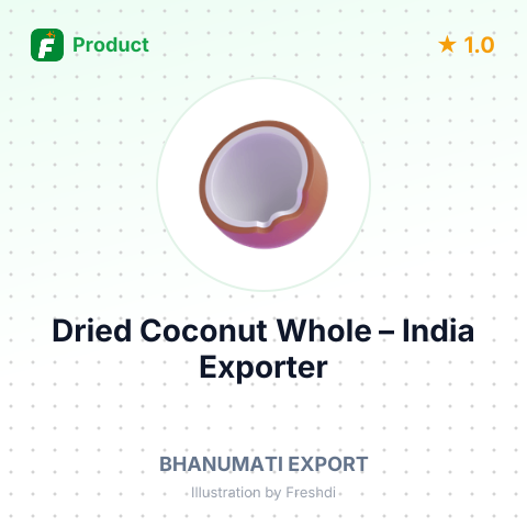 Dried Coconut Whole – summary card, no photo uploaded yet