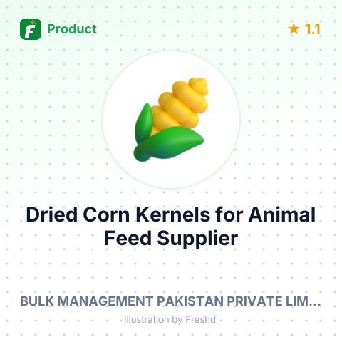 Dried Corn Kernels for Animal Feed – product summary card, no photo uploaded yet