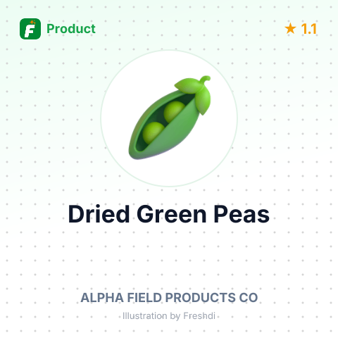 Dried Green Peas – summary card, no photo uploaded yet