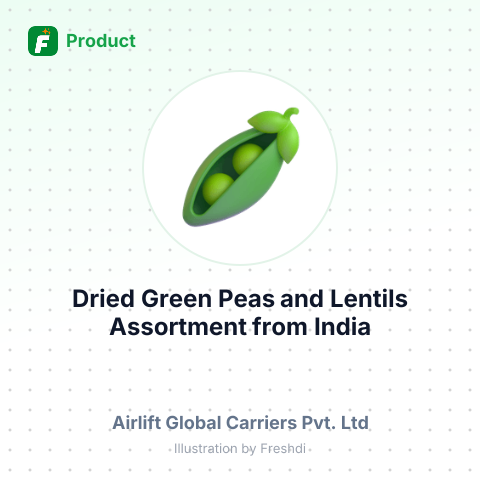 Dried Green Peas and Lentils Assortment – product summary card, no photo uploaded yet