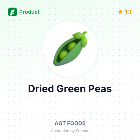 Dried Green Peas – summary card, no photo uploaded yet