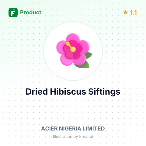 Dried Hibiscus Siftings – summary card, no photo uploaded yet