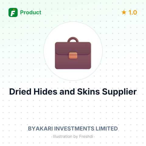 Dried Hides and Skins (Not Fit for Human Consumption) – summary card, no photo uploaded yet