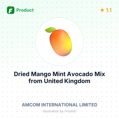 Dried Mango Mint Avocado Mix – summary card, no photo uploaded yet