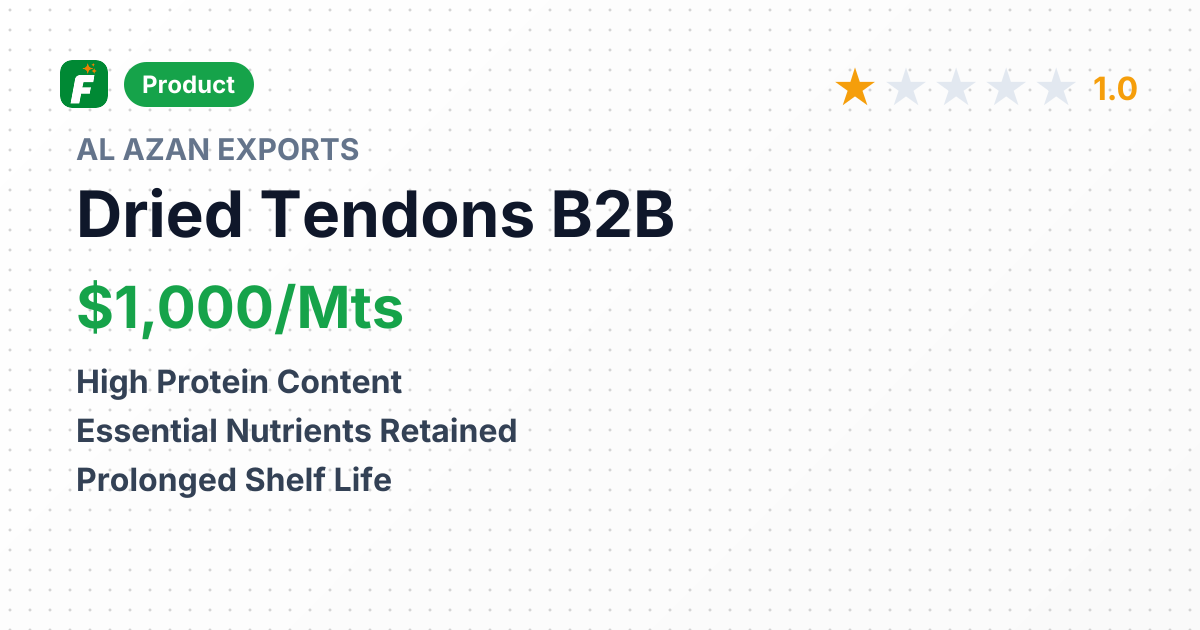 Dried Offals Tendon (Pet Food) – product summary card, no photo uploaded yet