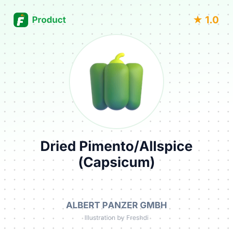Dried Pimento/Allspice (Capsicum) – summary card, no photo uploaded yet
