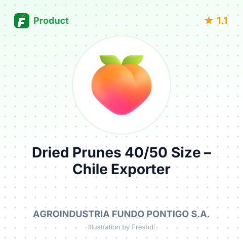 Dried Prunes (Pitted) 40/50 Size – summary card, no photo uploaded yet