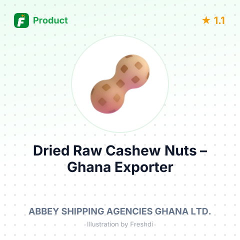 Dried Raw Cashew Nuts – summary card, no photo uploaded yet