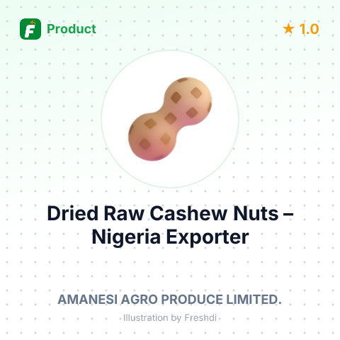 Dried Raw Cashew Nuts – summary card, no photo uploaded yet