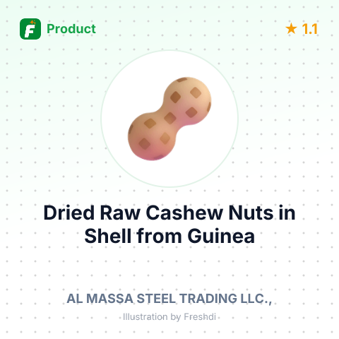 Dried Raw Cashew Nuts in Shell – summary card, no photo uploaded yet