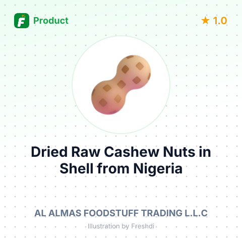 Dried Raw Cashew Nuts in Shell – summary card, no photo uploaded yet