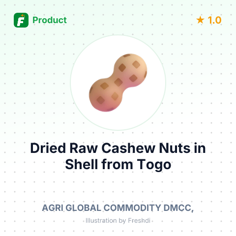 Dried Raw Cashew Nuts in Shell – summary card, no photo uploaded yet