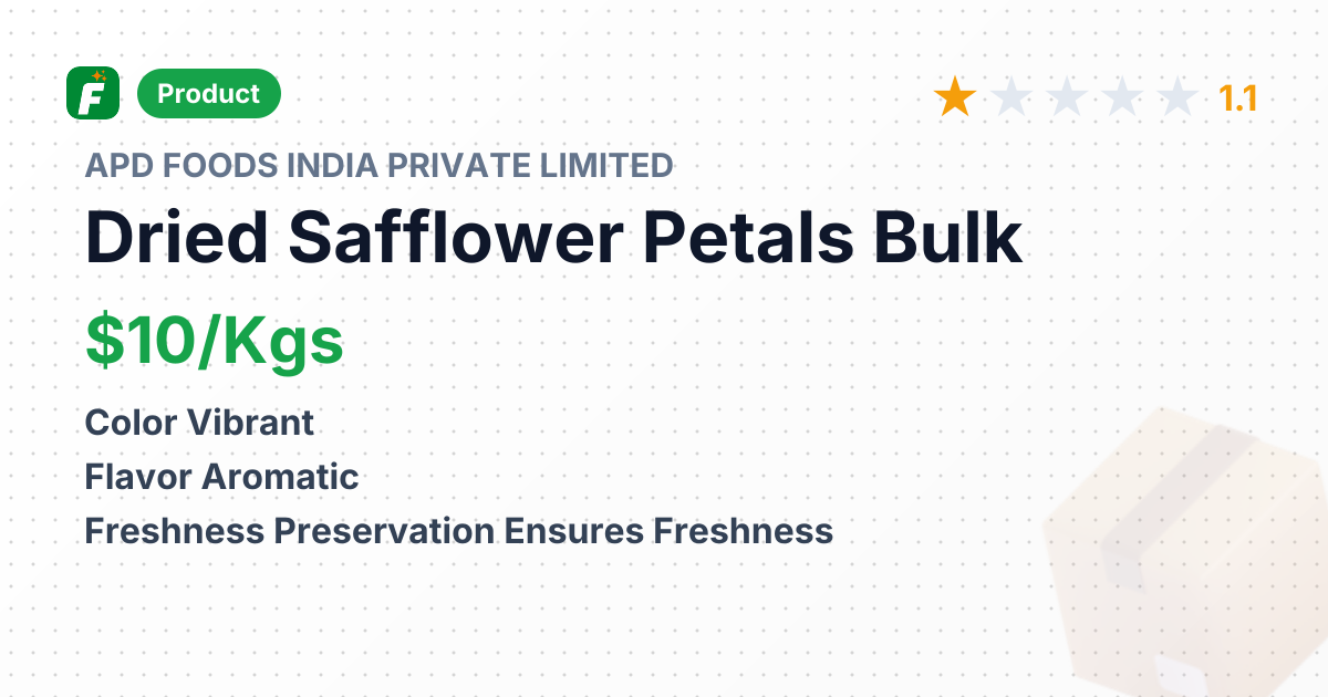 Dried Safflower Petals – product summary card, no photo uploaded yet
