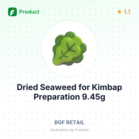 Dried Seaweed for Kimbap Preparation 9.45g – summary card, no photo uploaded yet