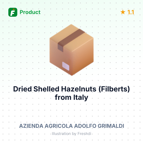 Dried Shelled Hazelnuts (Filberts) – summary card, no photo uploaded yet
