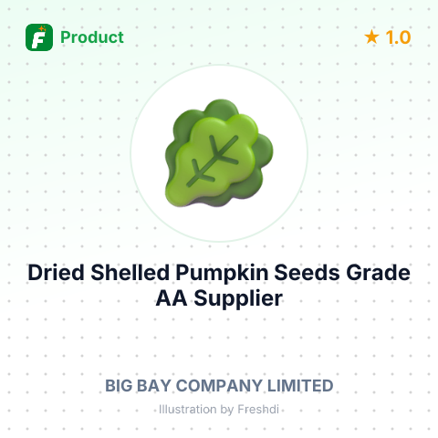 Dried Shelled Pumpkin Seeds, Grade AA – summary card, no photo uploaded yet