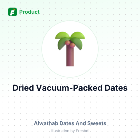 Dried Vacuum-Packed Dates – summary card, no photo uploaded yet