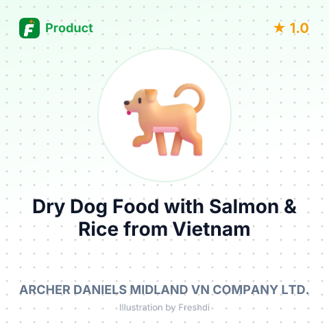 Dry Dog Food with Salmon & Rice – summary card, no photo uploaded yet