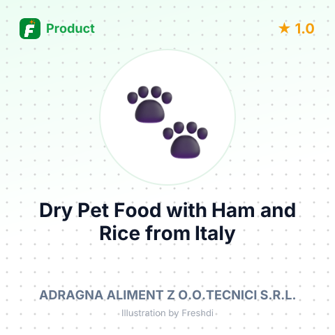 Dry Pet Food with Ham and Rice – summary card, no photo uploaded yet