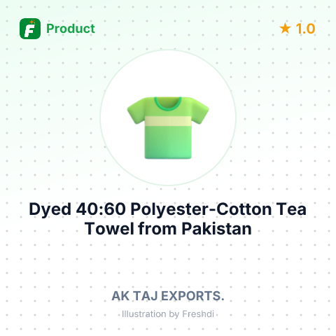Dyed 40:60 Polyester-Cotton Tea Towel – summary card, no photo uploaded yet