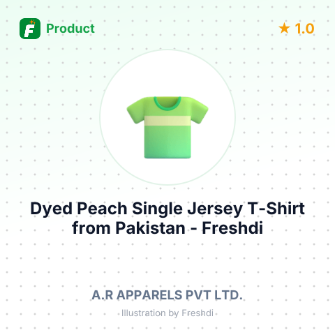 Dyed Peach Single Jersey T-Shirt – summary card, no photo uploaded yet