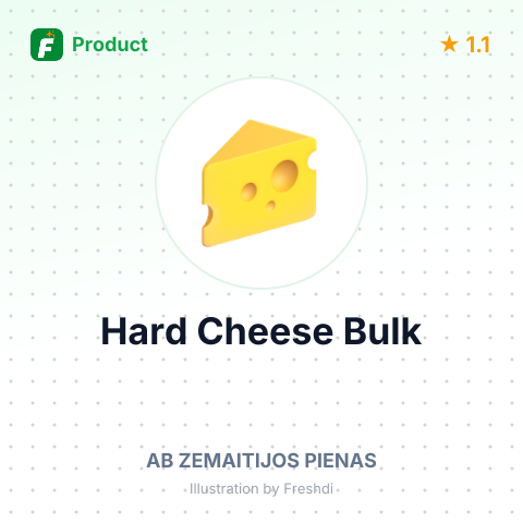 Dziugas Hard Cheese Mild 40% – summary card, no photo uploaded yet