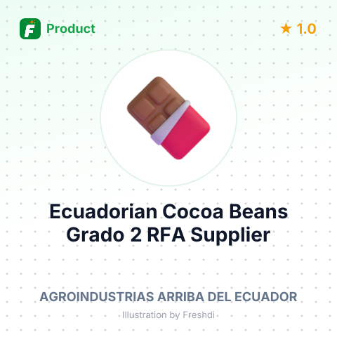 Ecuadorian Cocoa Beans Grado 2 RFA – summary card, no photo uploaded yet