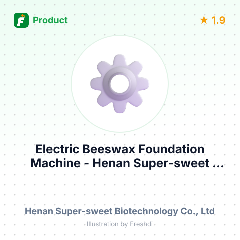 Electric Beeswax Foundation Machine – summary card, no photo uploaded yet