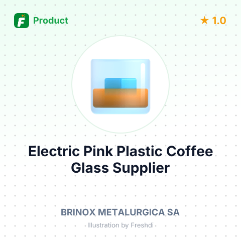 Electric Pink Plastic Coffee Glass – summary card, no photo uploaded yet