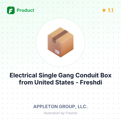 Electrical Single Gang Conduit Box – summary card, no photo uploaded yet