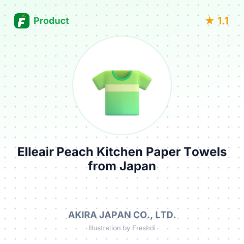 Elleair Peach Kitchen Paper Towels – summary card, no photo uploaded yet