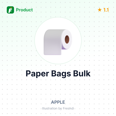 Empty Paper Bags for Apple Products – summary card, no photo uploaded yet