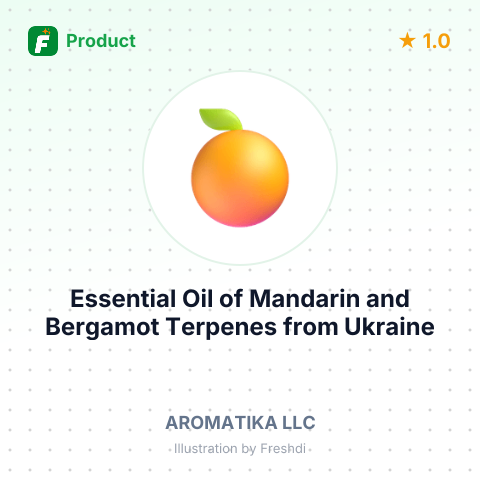 Essential Oil of Mandarin and Bergamot Terpenes – summary card, no photo uploaded yet