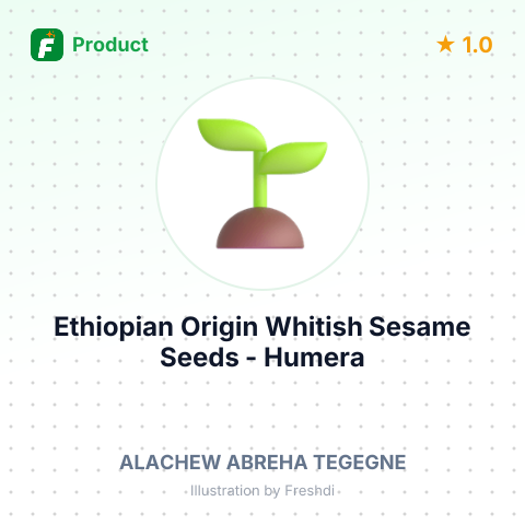 Ethiopian Origin Whitish Sesame Seeds - Humera Type – summary card, no photo uploaded yet