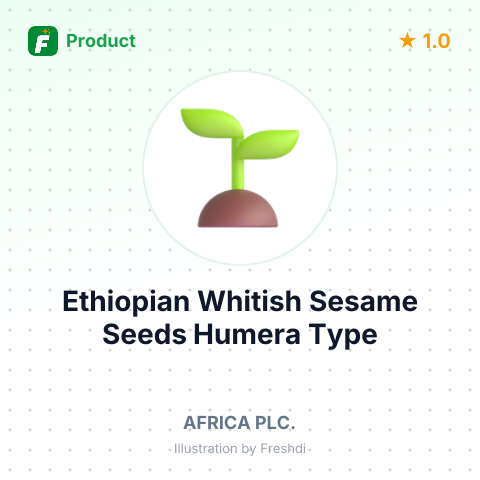 Ethiopian Whitish Sesame Seeds Humera Type – summary card, no photo uploaded yet