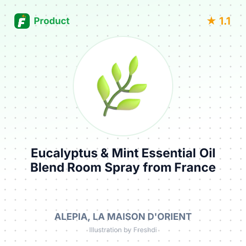 Eucalyptus & Mint Essential Oil Blend Room Spray – summary card, no photo uploaded yet