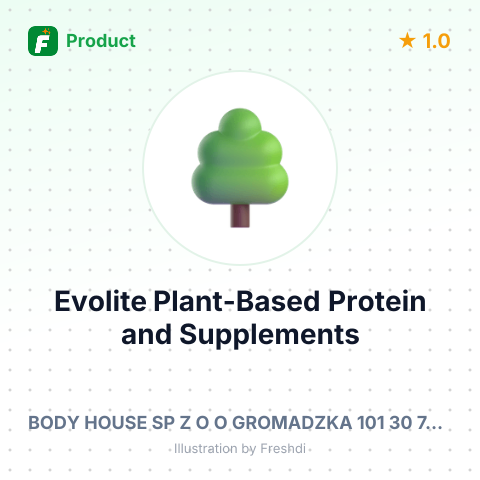 Evolite Plant-Based Protein and Supplements – summary card, no photo uploaded yet