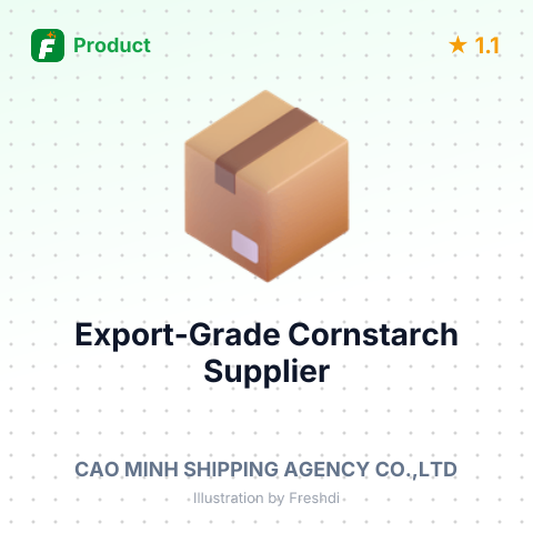 Export-Grade Cornstarch – summary card, no photo uploaded yet
