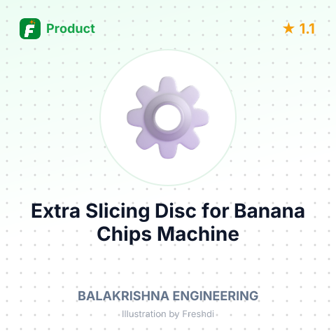 Extra Slicing Disc for Banana Chips Machine – summary card, no photo uploaded yet